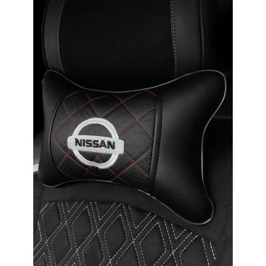 Подушка на подголовник NISSAN (из экокожи с красной прошивкой) Подушка на подголовник NISSAN (из экокожи с красной прошивкой)
