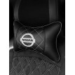 Подушка на подголовник NISSAN (из экокожи с белой прошивкой)
