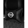 Подушка на подголовник NISSAN (с вышивкой по черному велюру)