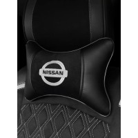 Подушка на подголовник NISSAN (с вышивкой по черному велюру)