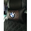 Подушка на подголовник BMW (с коричневой вставкой, из экокожи)