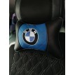 Подушка на подголовник BMW (с синей вставкой, из экокожи)