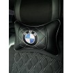 Подушка на подголовник BMW (с белой прострочкой, из экокожи)