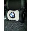 Подушка на подголовник BMW (из экокожи с белым велюром)