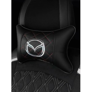 Подушка на подголовник MAZDA (из экокожи с коричневой прошивкой) Подушка на подголовник MAZDA (из экокожи с коричневой прошивкой)