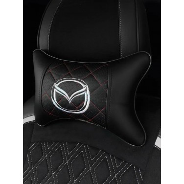 Подушка на подголовник MAZDA (из экокожи с коричневой прошивкой) Подушка на подголовник MAZDA (из экокожи с коричневой прошивкой)