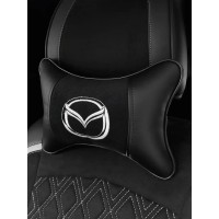 Подушка на подголовник MAZDA (с вышивкой по черному велюру)