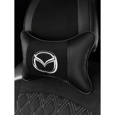 Подушка на подголовник MAZDA (с вышивкой по черному велюру)