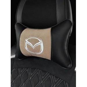 Подушка на подголовник MAZDA (с вышивкой по бежевому велюру) Подушка на подголовник MAZDA (с вышивкой по бежевому велюру)
