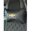 Подушка на подголовник Chevrolet (из экокожи c белой прошивкой) - Фото № 2