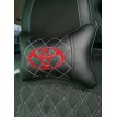 Подушка на подголовник TOYOTA (из экокожи c белой прошивкой)