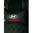 Подушка на подголовник HYUNDAI (из экокожи c черной вставкой)