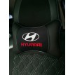 Подушка на подголовник HYUNDAI (из экокожи c велюровой вставкой)