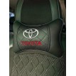 Подушка на подголовник TOYOTA (зеленая, из экокожи)