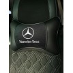 Подушка на подголовник Mercedes-Benz (из экокожи с черным велюром)