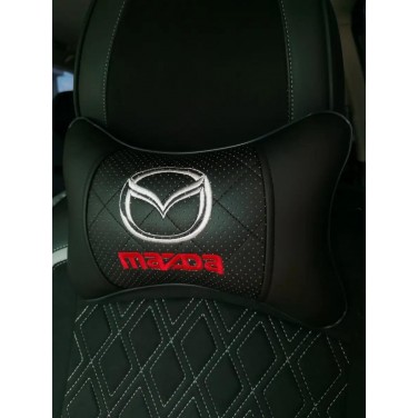 Подушка на подголовник MAZDA (из экокожи с черной вставкой)