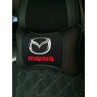 Подушка на подголовник MAZDA (из экокожи с черным велюром)