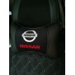 Подушка на подголовник NISSAN (из экокожи с черным велюром)