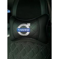 Подушка на подголовник VOLVO (черная, из экокожи)