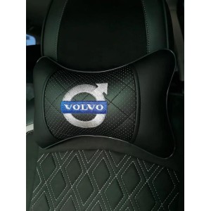 Подушка на подголовник VOLVO (черная, из экокожи)