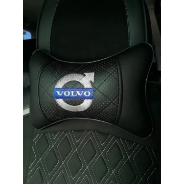 Подушка на подголовник VOLVO (черная, из экокожи)
