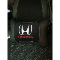 Подушка на подголовник HONDA (из экокожи c черным велюром)