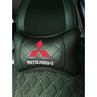 Подушка на подголовник MITSUBISHI (из экокожи с черной вставкой)