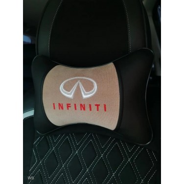 Подушка на подголовник INFINITI (из экокожи с бежевым велюром) Подушка на подголовник INFINITI (из экокожи с бежевым велюром)