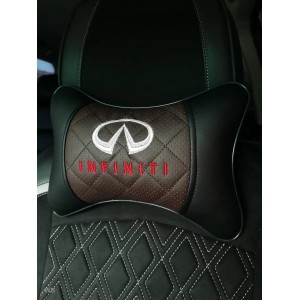Подушка на подголовник INFINITI (с коричневой вставкой, из экокожи)