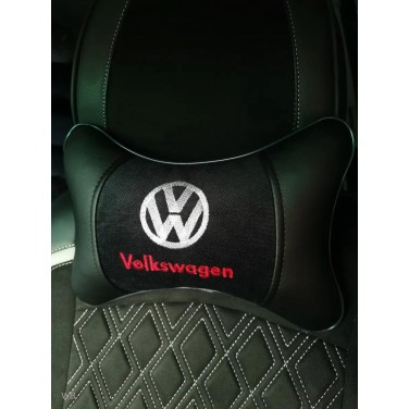 Подушка на подголовник Volkswagen (из экокожи с черным велюром)