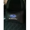 Подушка на подголовник SUBARU (черная, из экокожи)