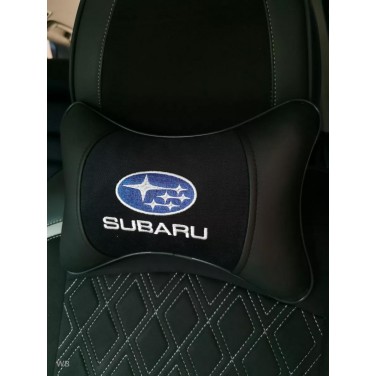Подушка на подголовник SUBARU (из экокожи с велюровой вставкой)