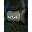 Подушка на подголовник KIA (с вышивкой по серой экокоже)
