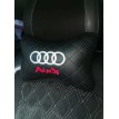Подушка на подголовник AUDI (из экокожи с вышивкой)
