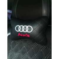 Подушка на подголовник AUDI (из экокожи с вышивкой)