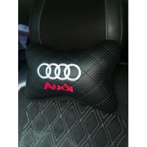 Подушка на подголовник AUDI (из экокожи с вышивкой)
