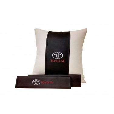 Подарочный набор с вашим логотипом (подушка декоративная и накладки на ремень безопасности)