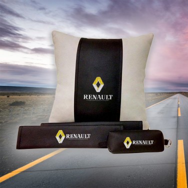 Подарочный набор RENAULT: подушка, ключница, накладки на ремень безопасности