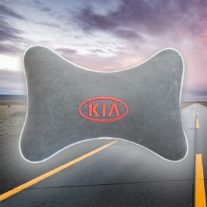 Подушка на подголовник KIA (из серого велюра)