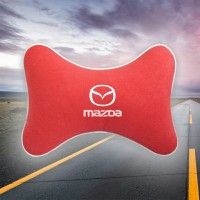 Подушка на подголовник MAZDA (из красного велюра)