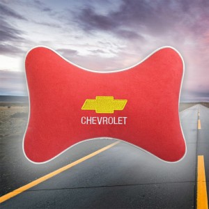 Подушка на подголовник Chevrolet (из красного велюра) 