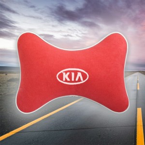 Подушка на подголовник KIA (из красного велюра)