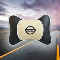 Подушка на подголовник NISSAN (с вставкой из бежевой экокожи) Подушка на подголовник NISSAN (с вставкой из бежевой экокожи)