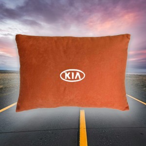 Подушка декоративная KIA (из красного велюра)