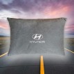 Подушка декоративная HYUNDAI (из серого велюра)