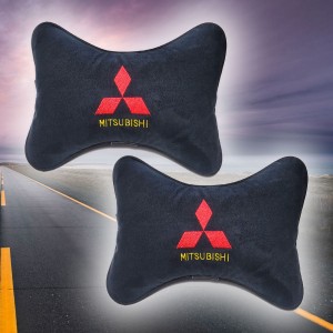 Комплект подушек на подголовник Mitsubishi (из алькантары)