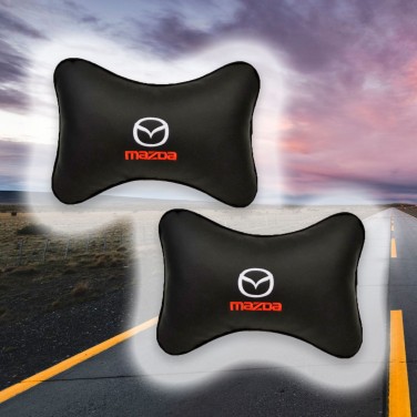 Малый комплект подушек на подголовник Mazda (из экокожи)