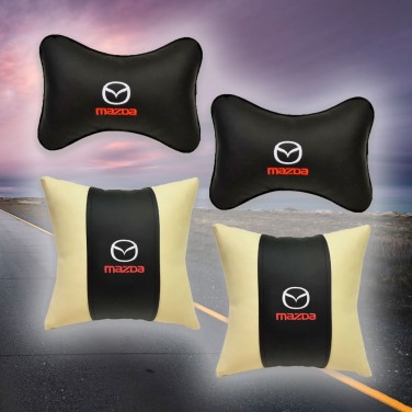 Комплект подушек в салон автомобиля Mazda (из экокожи)