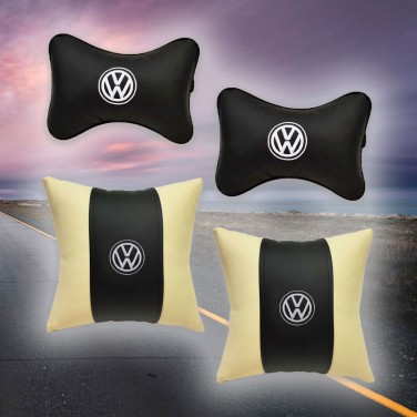 Комплект подушек в салон автомобиля Volkswagen (из экокожи)