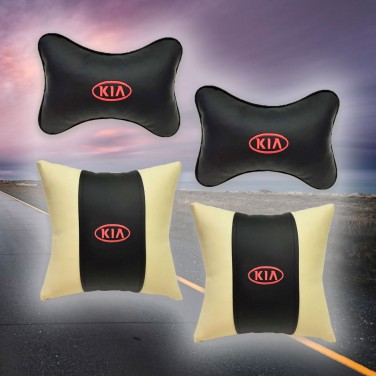 Комплект подушек в салон автомобиля Kia (из экокожи)